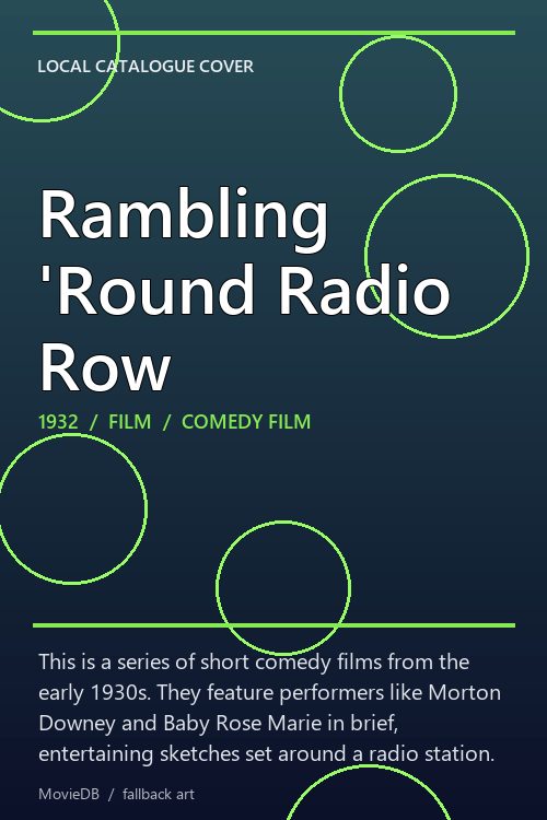 Rambling 'Round Radio Row poster