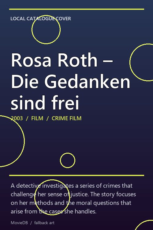Rosa Roth – Die Gedanken sind frei poster