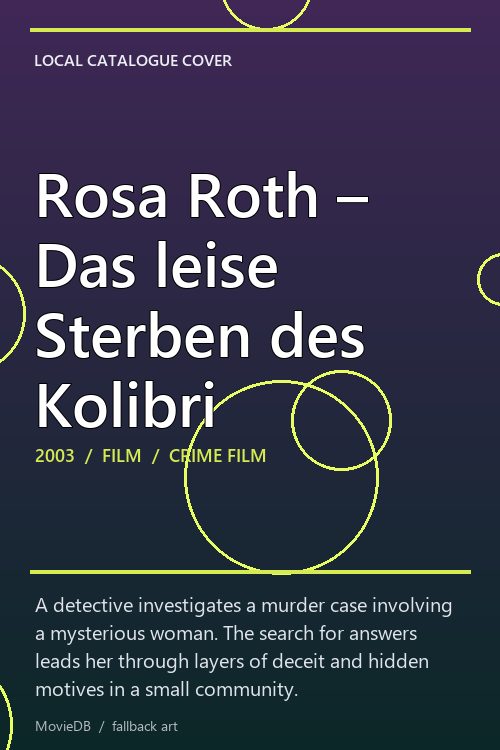 Rosa Roth – Das leise Sterben des Kolibri poster