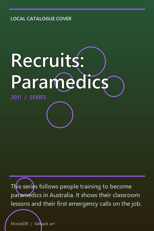 Recruits: Paramedics poster