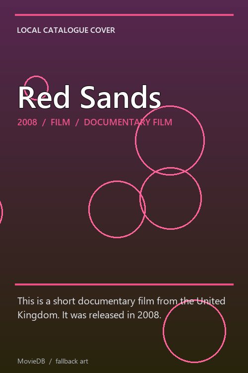 Red Sands poster