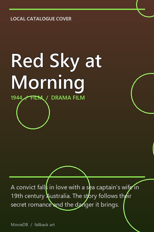 Red Sky at Morning poster