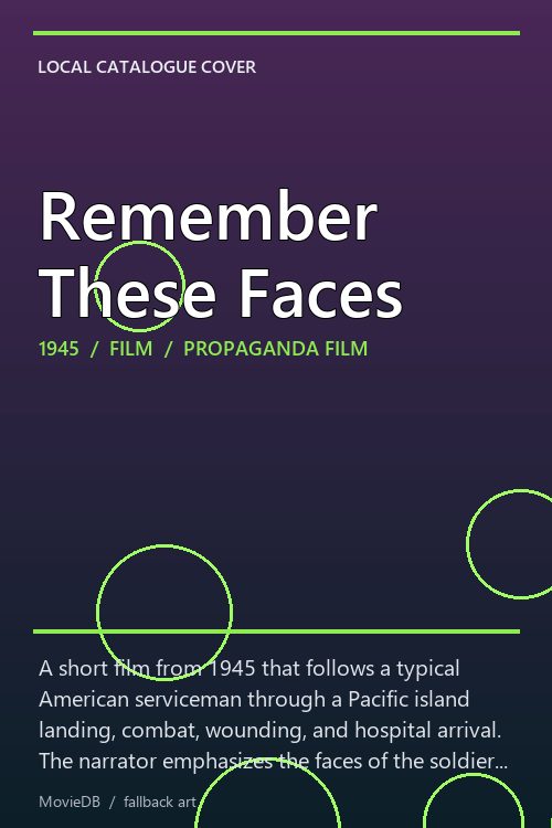 Remember These Faces poster