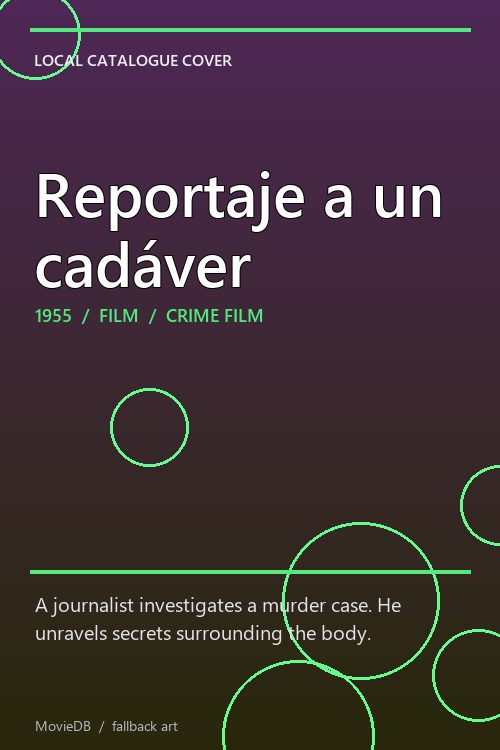 Reportaje a un cadáver poster