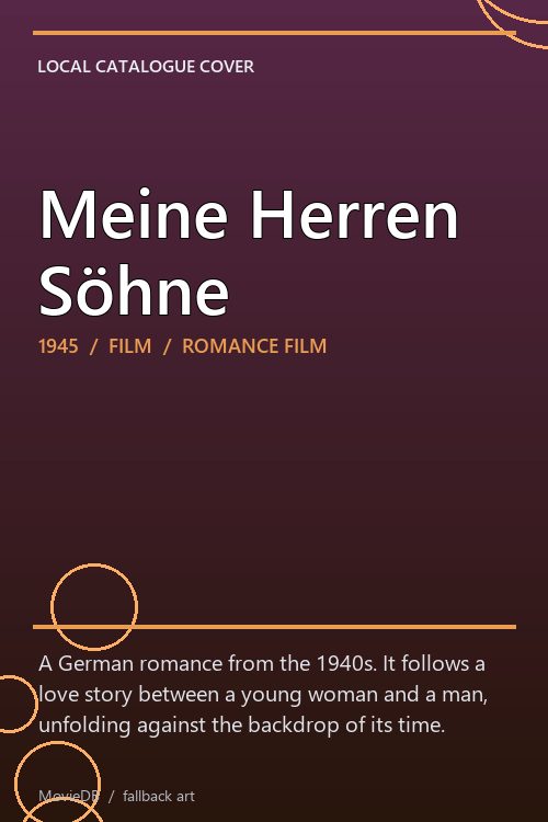 Meine Herren Söhne poster