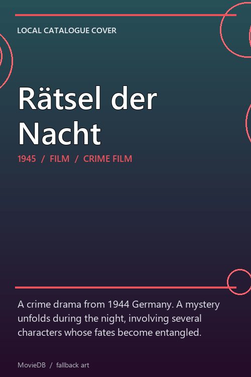 Rätsel der Nacht poster