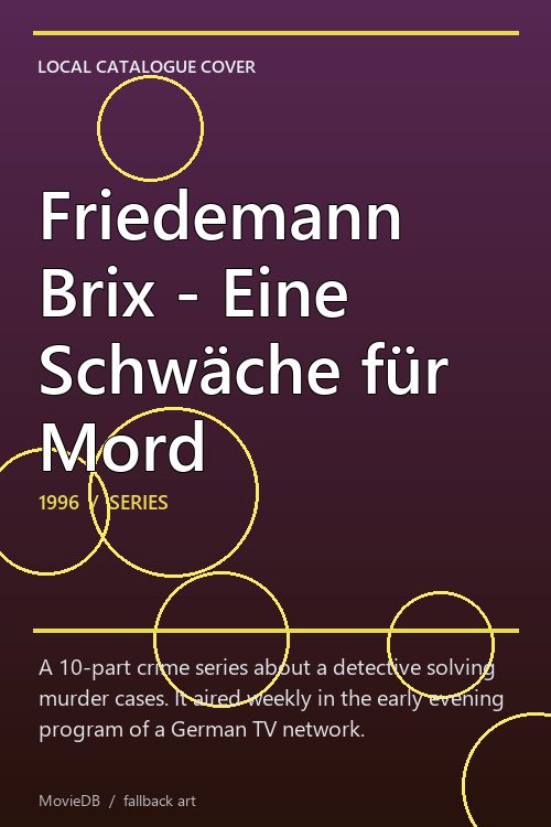 Friedemann Brix - Eine Schwäche für Mord poster