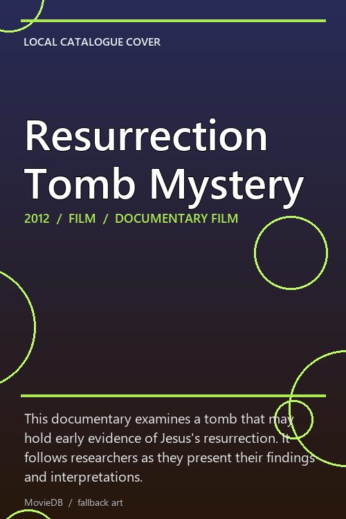 Resurrection Tomb Mystery poster