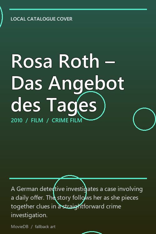 Rosa Roth – Das Angebot des Tages poster