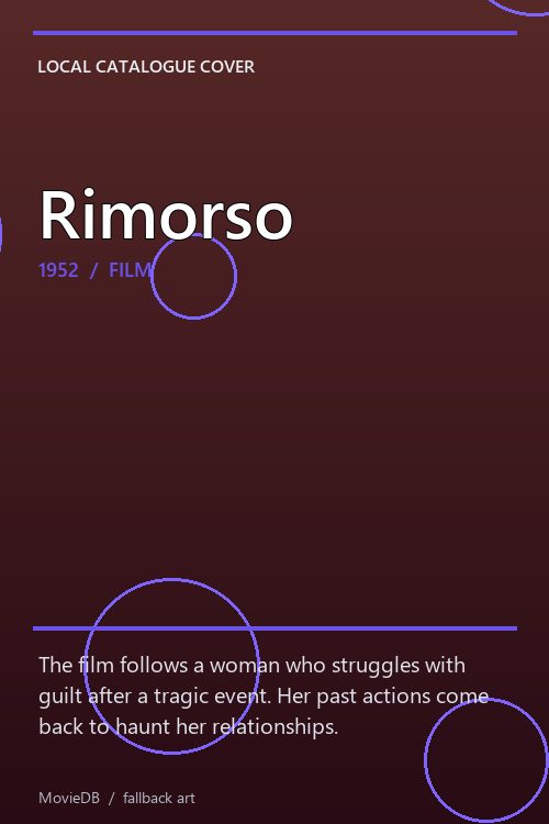 Rimorso poster
