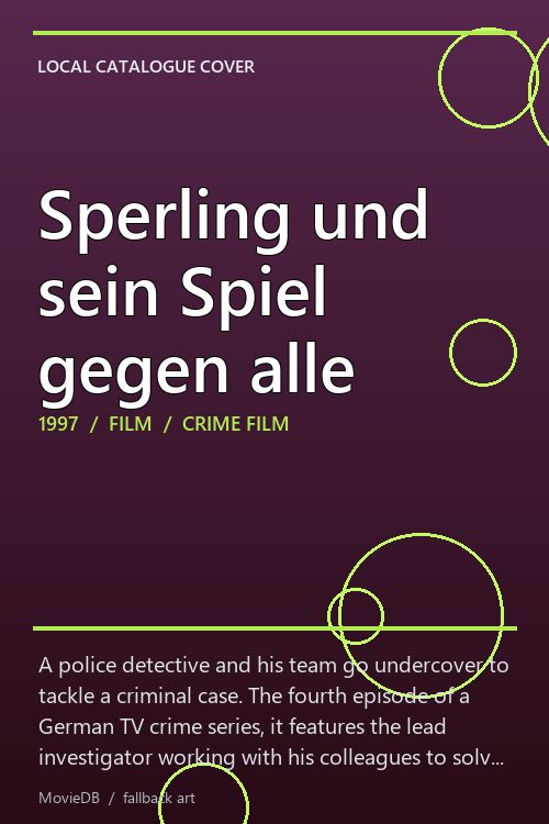 Sperling und sein Spiel gegen alle poster