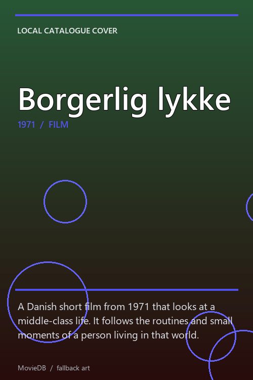 Borgerlig lykke poster