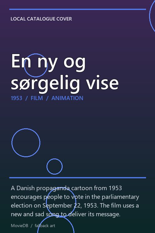 En ny og sørgelig vise poster