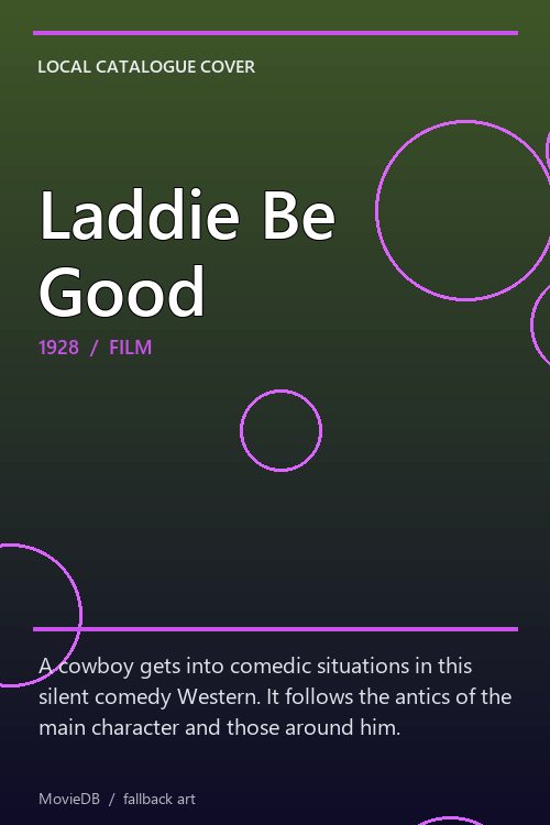 Laddie Be Good poster