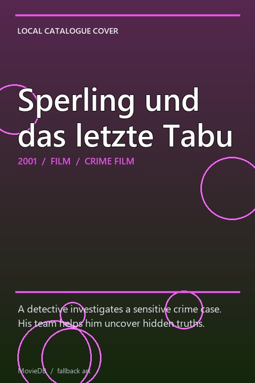 Sperling und das letzte Tabu poster