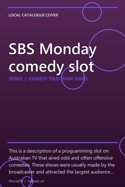 SBS Monday comedy slot poster