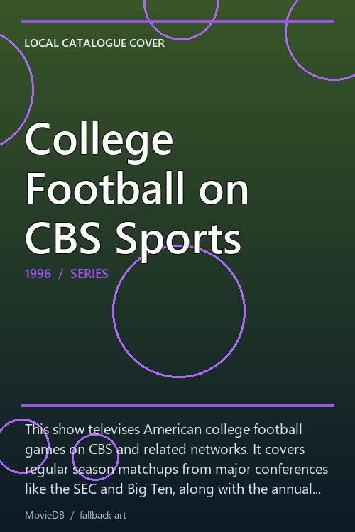 College Football on CBS Sports poster