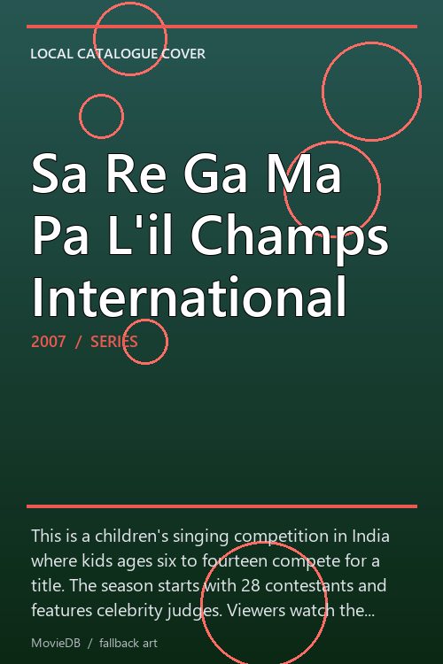 Sa Re Ga Ma Pa L'il Champs International poster