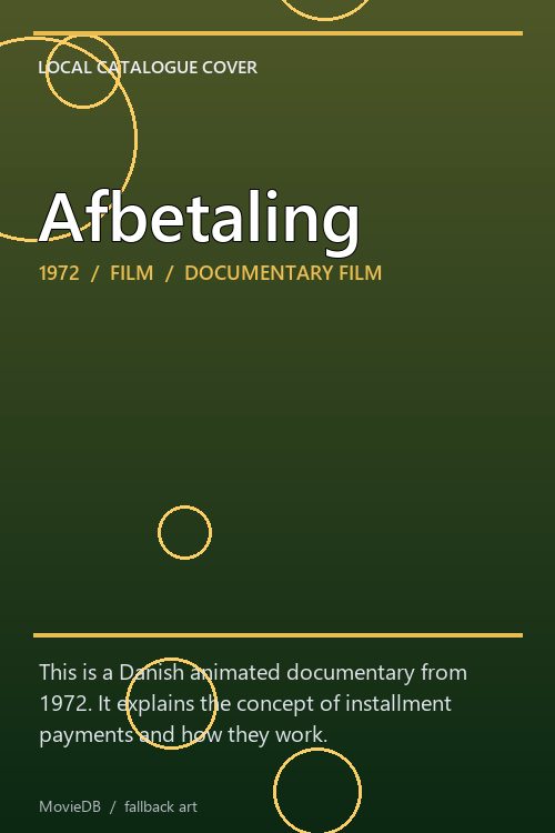 Afbetaling poster