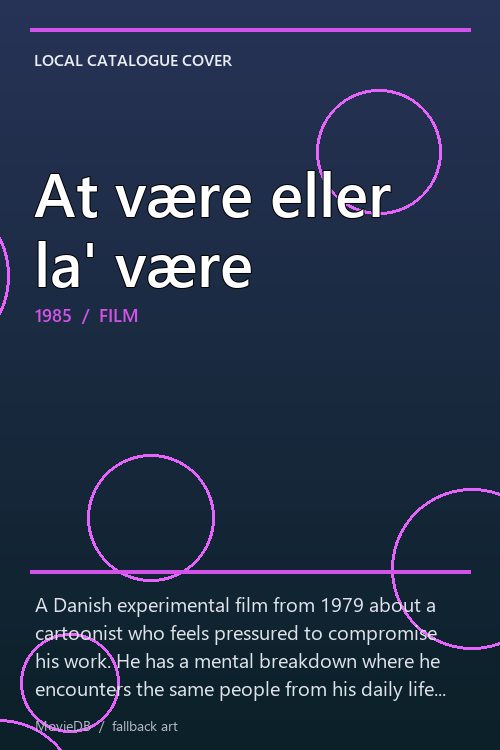 At være eller la' være poster