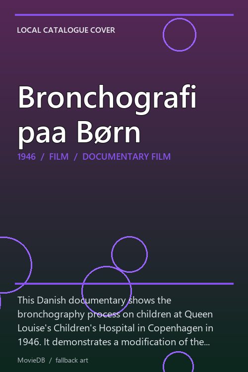 Bronchografi paa Børn poster