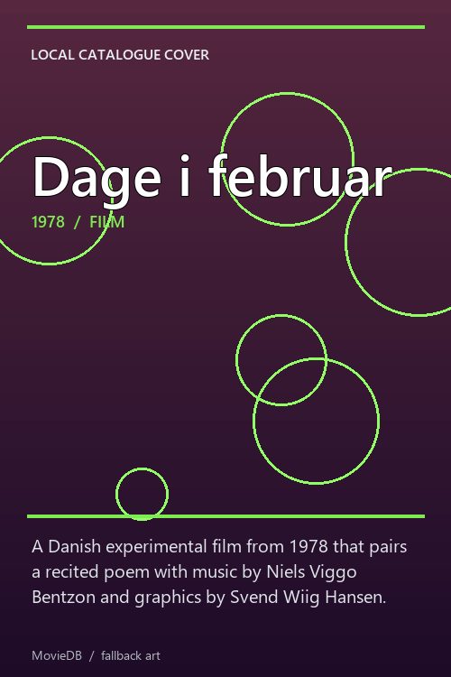Dage i februar poster