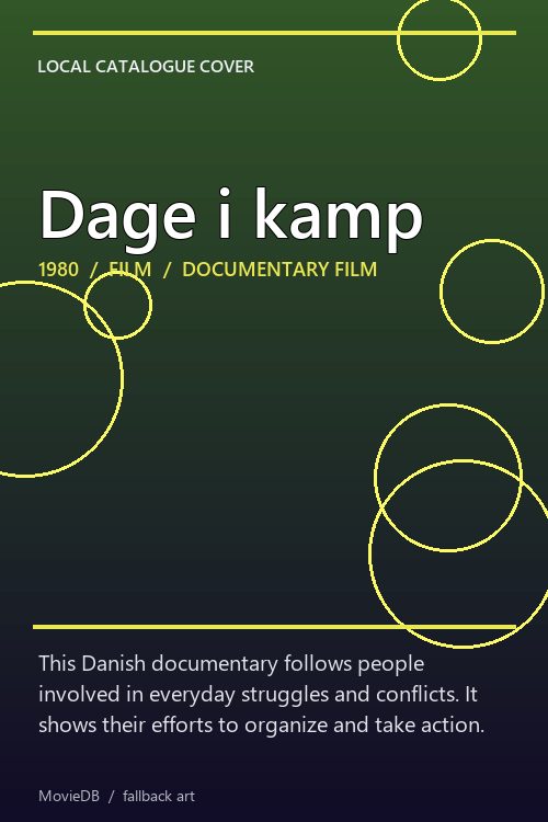 Dage i kamp poster