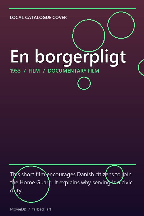 En borgerpligt poster
