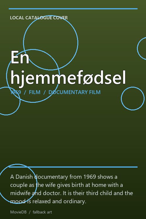 En hjemmefødsel poster