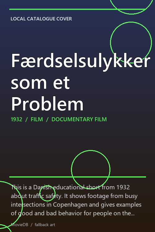 Færdselsulykker som et Problem poster