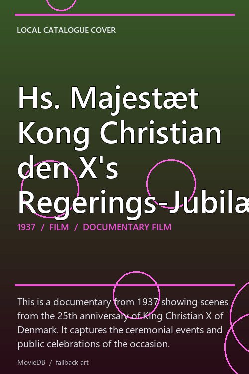 Hs. Majestæt Kong Christian den X's Regerings-Jubilæum poster