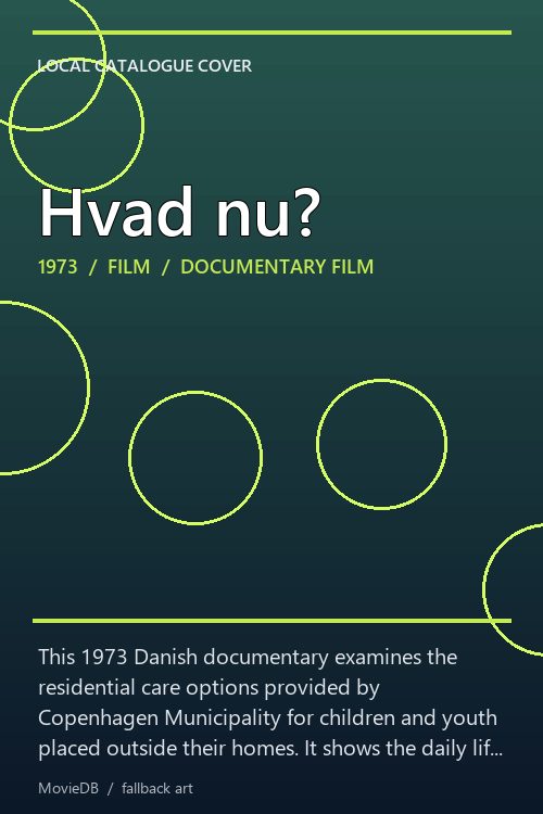 Hvad nu? poster