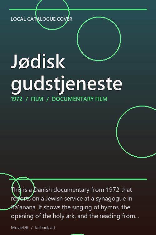 Jødisk gudstjeneste poster