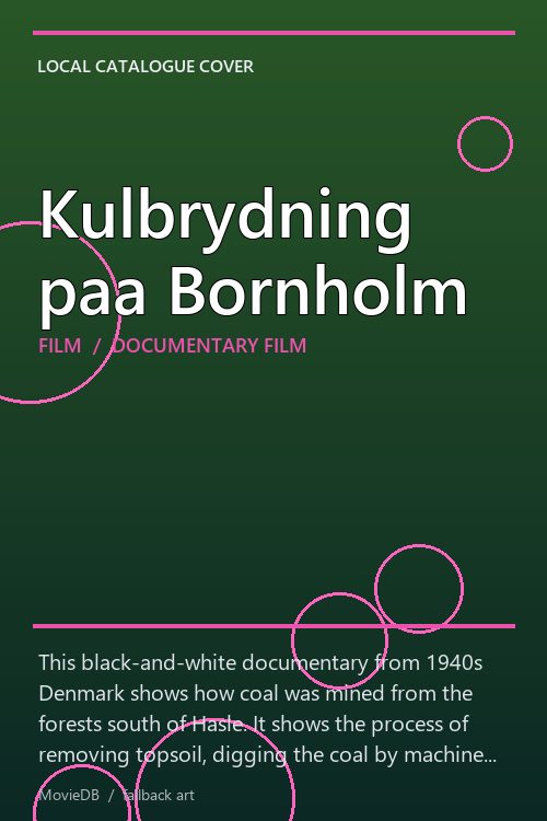 Kulbrydning paa Bornholm poster