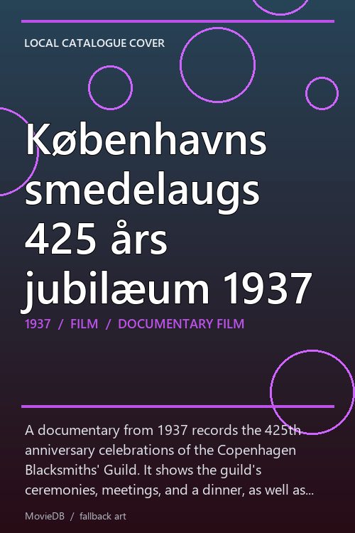 Københavns smedelaugs 425 års jubilæum 1937 poster
