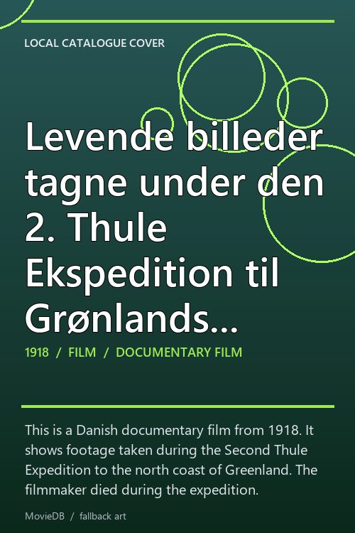 Levende billeder tagne under den 2. Thule Ekspedition til Grønlands Nordkyst 1917-18 poster