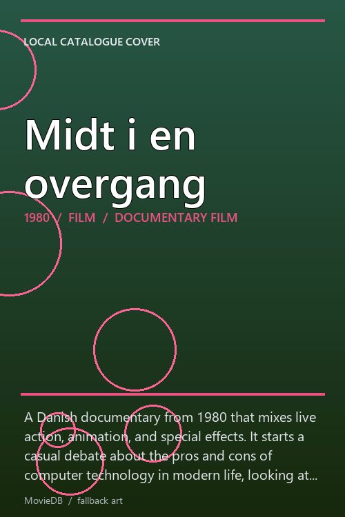 Midt i en overgang poster