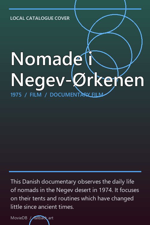 Nomade i Negev-Ørkenen poster