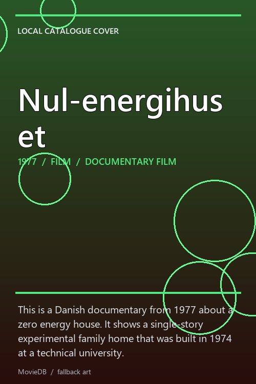 Nul-energihuset poster