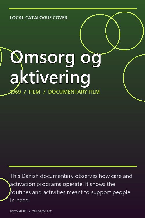 Omsorg og aktivering poster