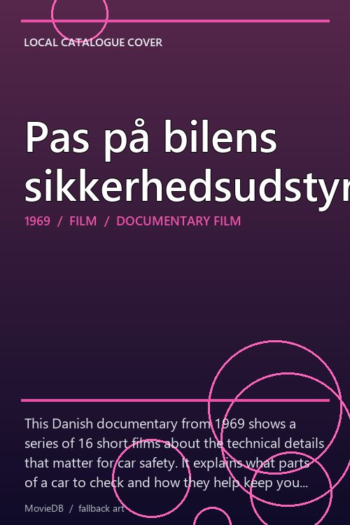 Pas på bilens sikkerhedsudstyr poster