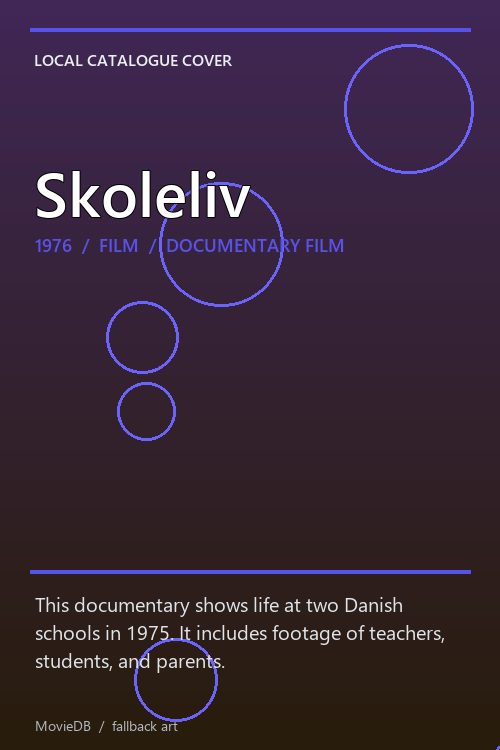 Skoleliv poster