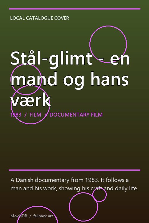 Stål-glimt - en mand og hans værk poster