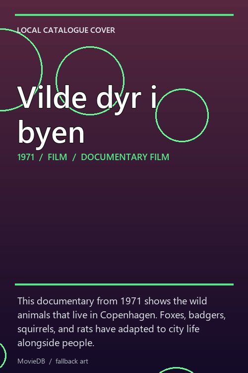 Vilde dyr i byen poster