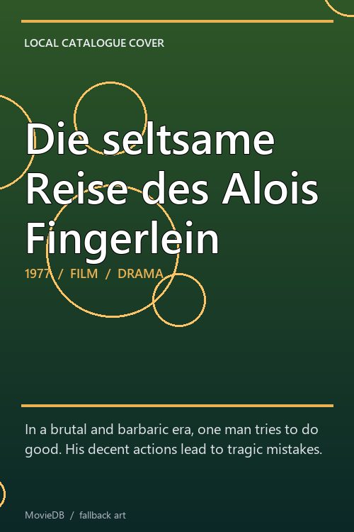 Die seltsame Reise des Alois Fingerlein poster