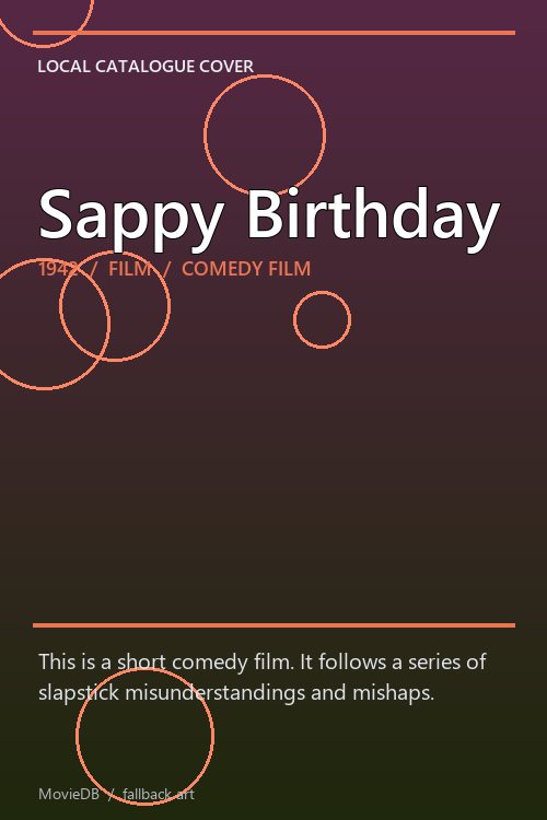 Sappy Birthday poster