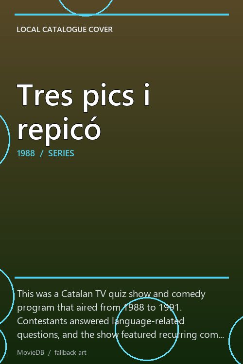 Tres pics i repicó poster