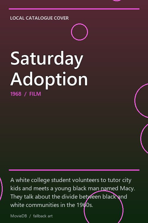 Saturday Adoption poster