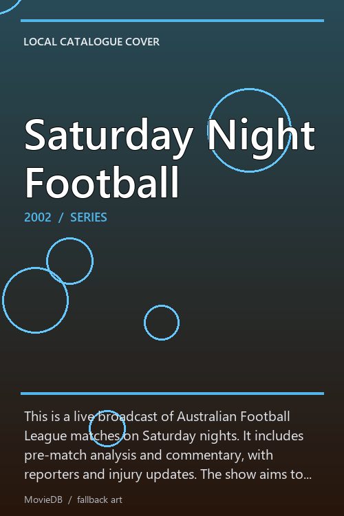 Saturday Night Football poster