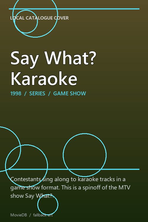 Say What? Karaoke poster